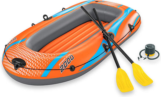 Bestway Inflatable Boat for 1 Person Orange with Oars & Pump 196x106cm
