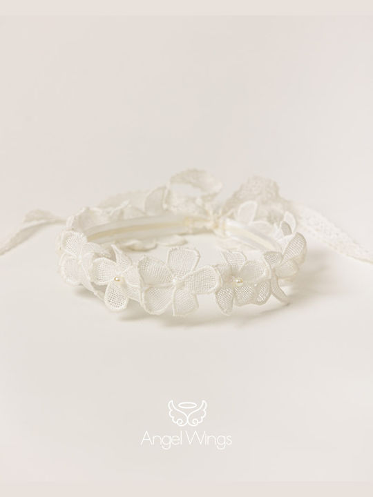 Angel Wings White Baptism Dress Made of Tulle
