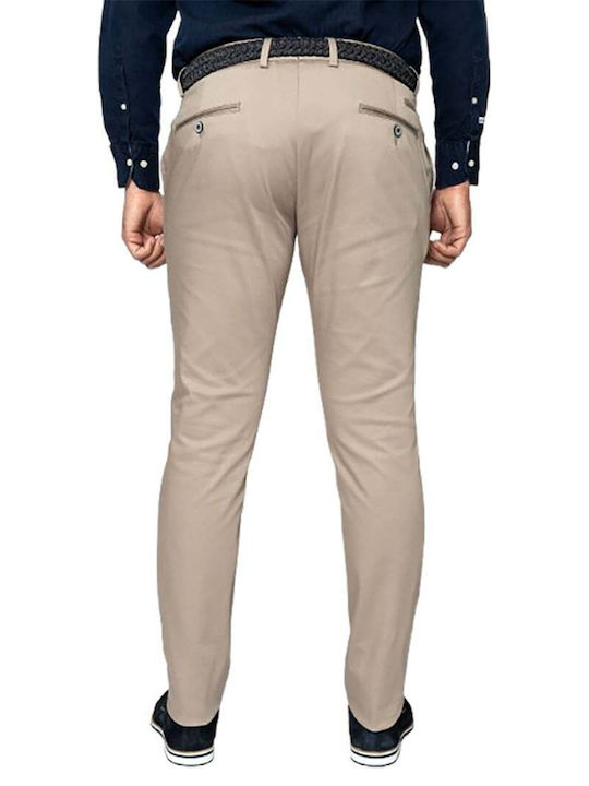 Trousers Chino Elastic in Slim Fit Beige