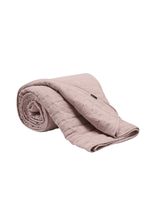 Kentia Vegas Set Coverlet King Size from Polyester Dusty Pink 260x240cm
