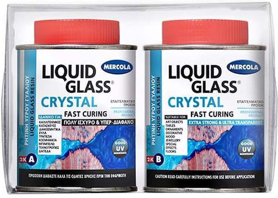 Mercola Liquid Glass Crystal Ρητίνη Δύο Συστατικών UV Resistant 300gr