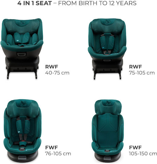 Kinderkraft Xpedition 3 Детско Столче за Кола i-Размер с Isofix Зелен