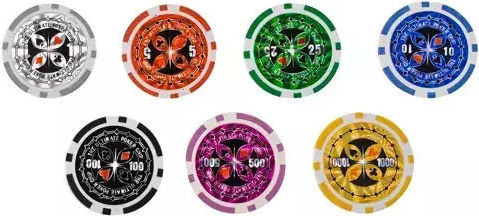Malatec Set 500 Poker Chips 10gr in Suitcase with 5 Decks