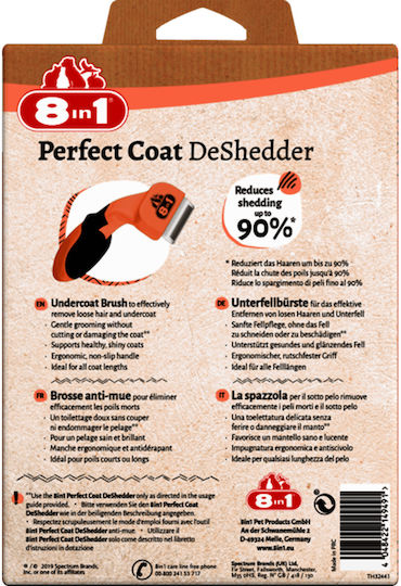 8in1 Βούρτσα Γάτας Deshedder 8 In 1 Perfect Coat