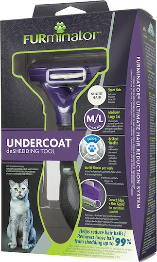 FURminator Cat Brush Undercoat Deshedding Tool Purple
