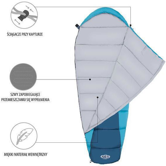 Nils Sleeping Bag Single 2 Seasons Nc2012 Grey-blue