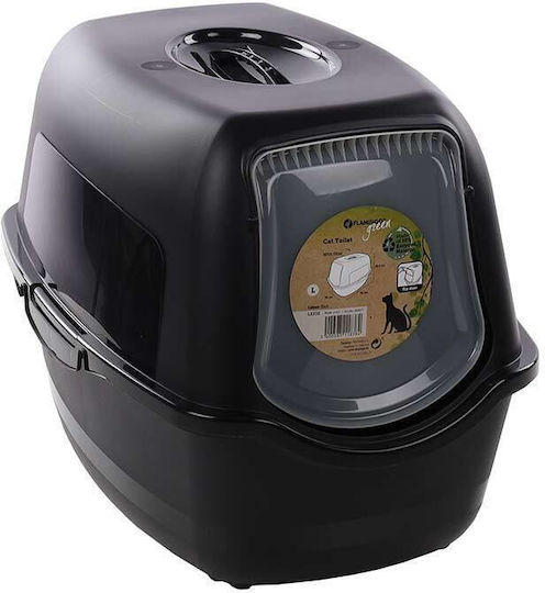 Flamingo Lexie Katzentoilette Geschlossen Schwarz L39 x B56 x H39.5cm