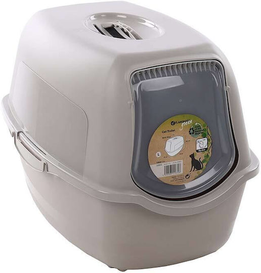 Flamingo Lexie Katzentoilette Geschlossen mit Filter Gray L39 x B39.5 x H56cm