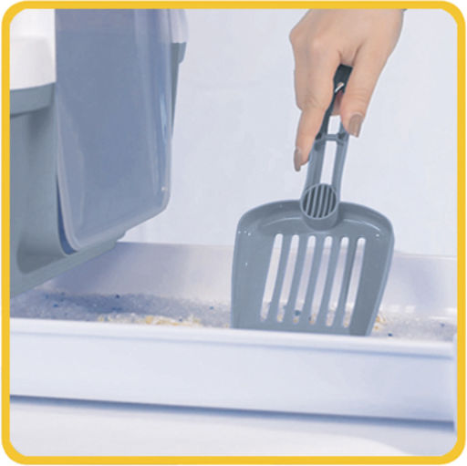 Stefanplast Cathy Clever & Smart Cat Toilet Closed with Filter Gray L58 x W45 x H48cm