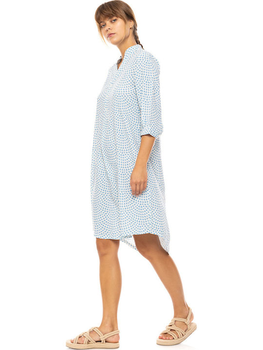 Pink Label Women's Beachwear Dress Vista Blue Cream Pink Label Women's Beachwear Dress Vista Blue Cream