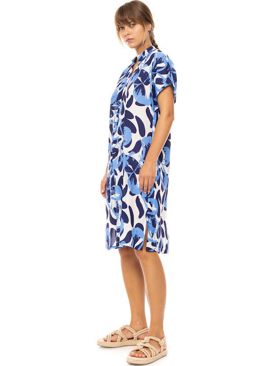 Women's Beachwear Pink Label Abstract Floral Viscose Short Sleeve