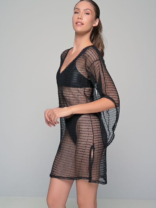 Milena by Paris Damen Kaftan Strand Black