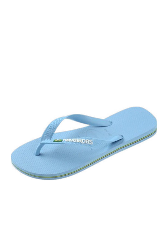 Brasil Logo Men's Flip Flops Light Blue