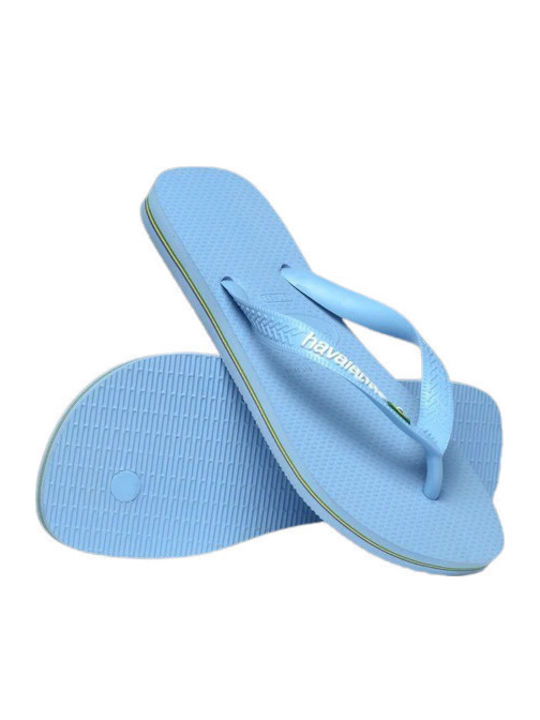 Brasil Logo Men's Flip Flops Light Blue