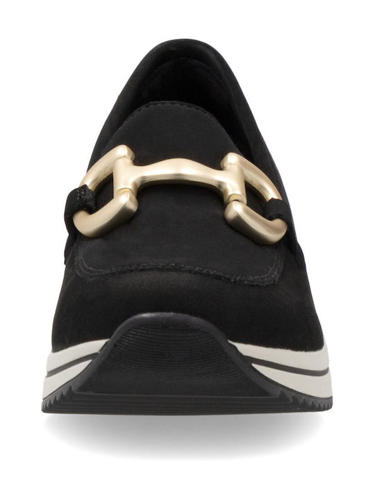 Ανατομικά Γυναικεία Slip-On Δερμάτινα Μαύρα