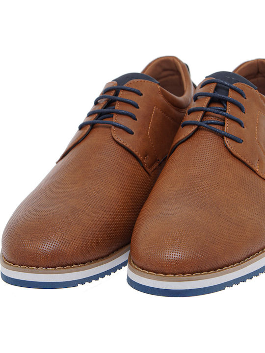 Men's Synthetic Leather Casual Shoes Tabac Brown