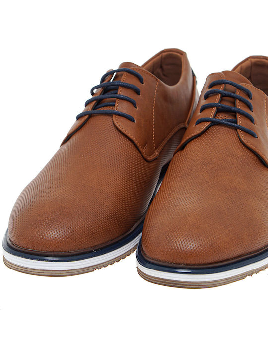 Men's Synthetic Leather Casual Shoes Tabac Brown