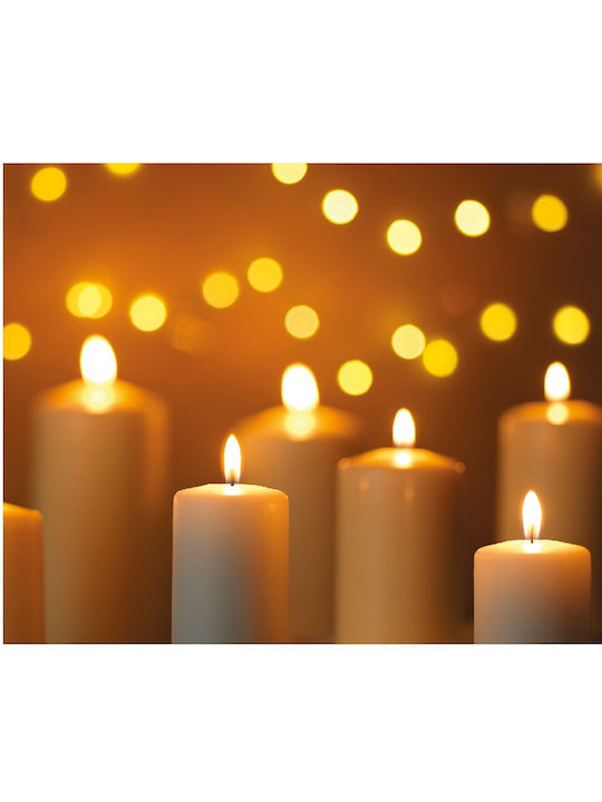 Kaemingk Christmas Beige Candle 25x10cm