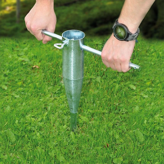 Umbrella Base Screwed Metal 25-55mm Silver