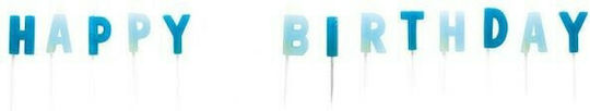 Amscan Birthday Candle Happy Birthday in Blue Color 551801