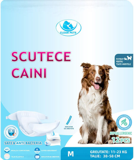 Clean Pets Schimb de scutece pentru câini 12buc