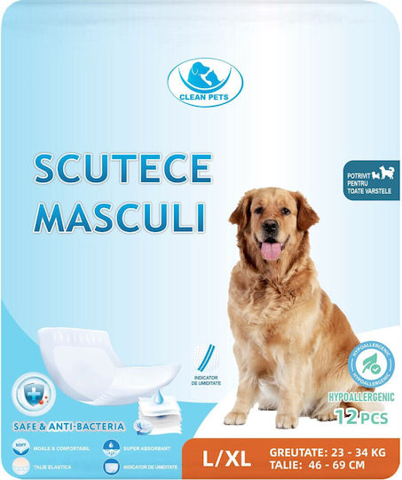 Clean Pets Schimb de scutece pentru câini Mare 12buc