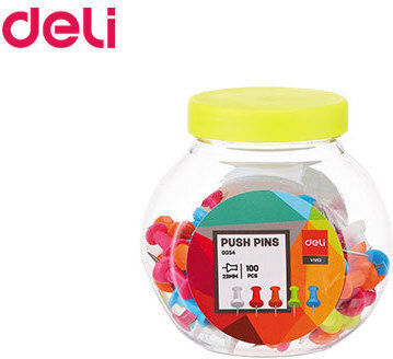 Deli Set of 100 Pushpins 23mm 0054