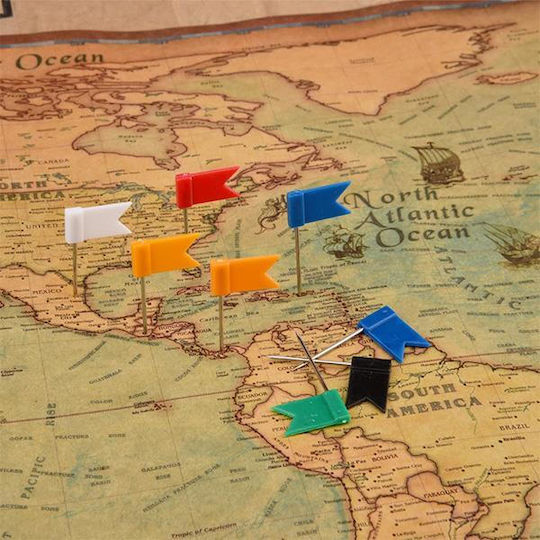 Next Set of 100 Pushpins Flags 35mm 33078------2