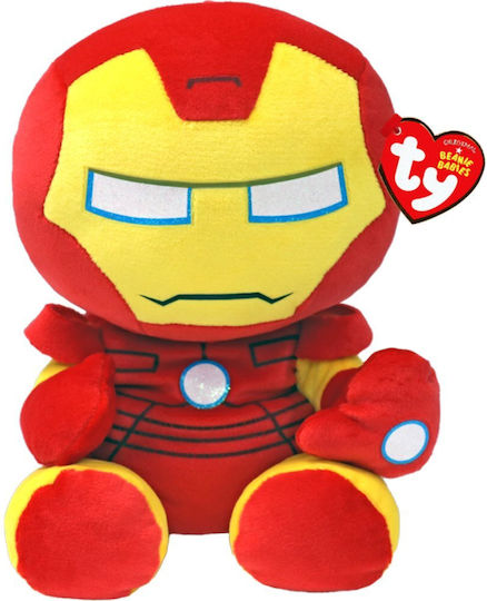 TY Plush Beanie Babies Soft Marvel Iron Man For 3+ Years 15 cm