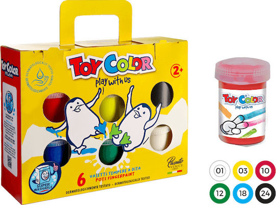 Toy Color Finger Paints Set 50ml 6pcs