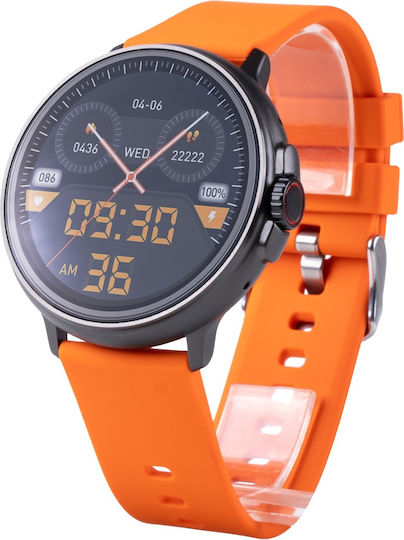 Vivax Life PRO2 Aluminium Smartwatch με Παλμογράφο (Πορτοκαλί)