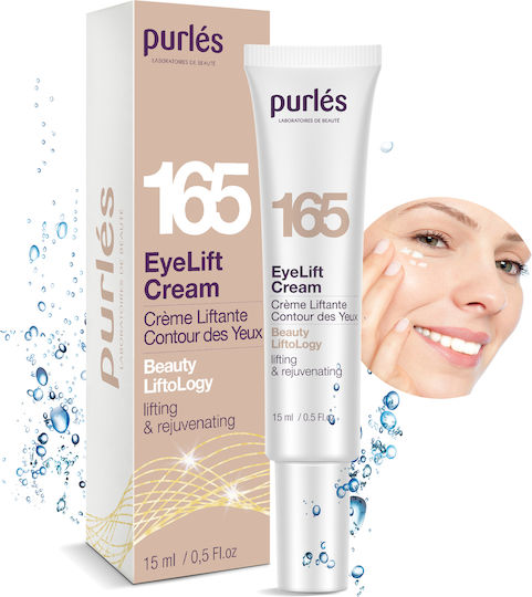 Purlés 165 Beauty Liftology Cremă de Ochi pentru Reconstrucție, Hidratare, Strălucire, Cearcane, Pungi Sub Ochi și Tonifiere 15ml