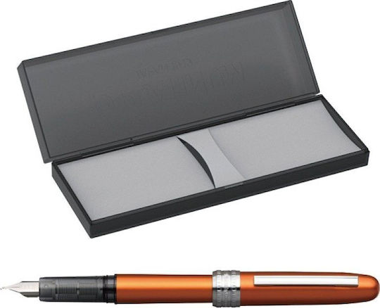Platinum Writing Pen Medium Orange made of Aluminum with Blue Ink