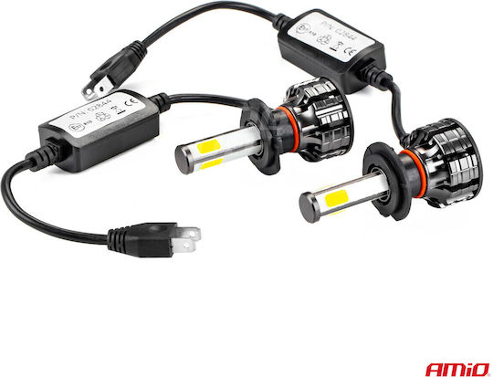 AMiO Lamps Car H7 LED 6500K Cold White 12-24V 38W 2pcs