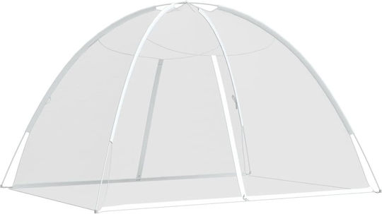 vidaXL Комарник за Къмпинг White 200x200x130см.