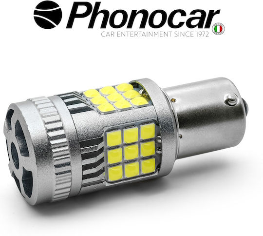 Phonocar Лампи Автомобила BA15S Canbus LED 6000К Хладно бяло 12V 2бр