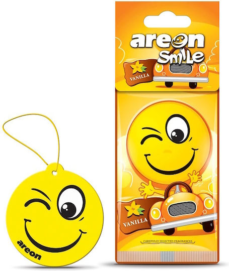 Areon Car Air Freshener Tab Pendand Smile Dry Vanilla