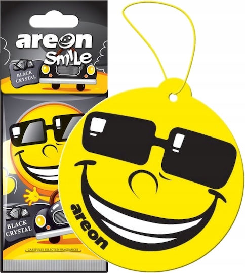 Areon Car Air Freshener Tab Pendand Smile Dry Black Crystal