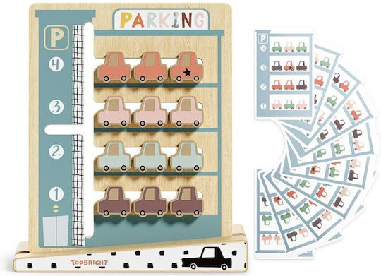 Top Bright Logic Game - Car Parking Εκπαιδευτικό Παιχνίδι Γνώσεων από Ξύλο για 3+ Ετών