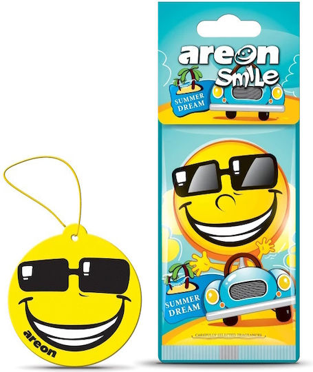 Areon Car Air Freshener Tab Pendand Smile Dry Summer Dream