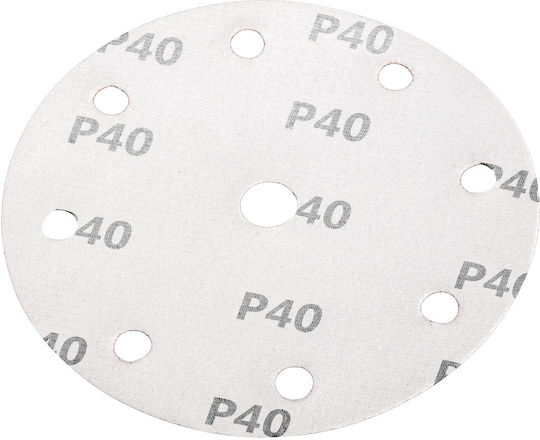 Topex Foaie de șlefuire pentru șlefuitor excentric K40 cu găuri 150mmx150mm Set 5buc