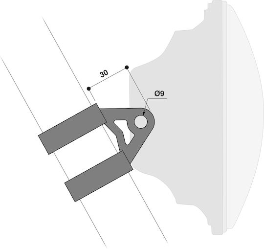 Barracuda Единична Стойка За Мотоциклет В Черен Цвят N1013-38-39