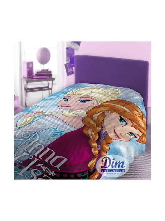 Dimcol Pătură Pique Disney Frozen Albastru Deschis 160x240cm