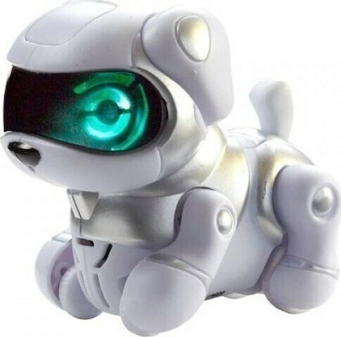 Silverlit Teksta Micro Pets Ηλεκτρονικό Ρομποτικό Παιχνίδι για 3+ ετών White/Silver Puppy