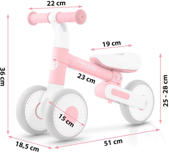 Nukido Kinderlaufrad Rosa