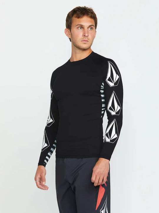 Volcom Surf Vitals Αντηλιακή Μπλούζα Μαύρη
