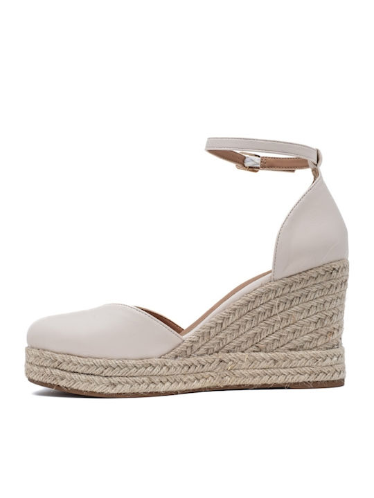 Damenplattformen im Espadrilles-Stil Beige