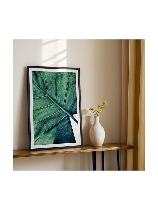 Poster Tropical Palm Leaf Pst25157 21cm X 30cm Λευκό Κάδρο Pvc
