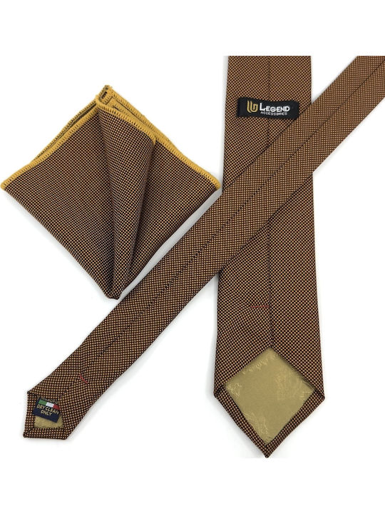 Legend Accessories Set de Cravată pentru Bărbați Tipărit în Culorea Maro
