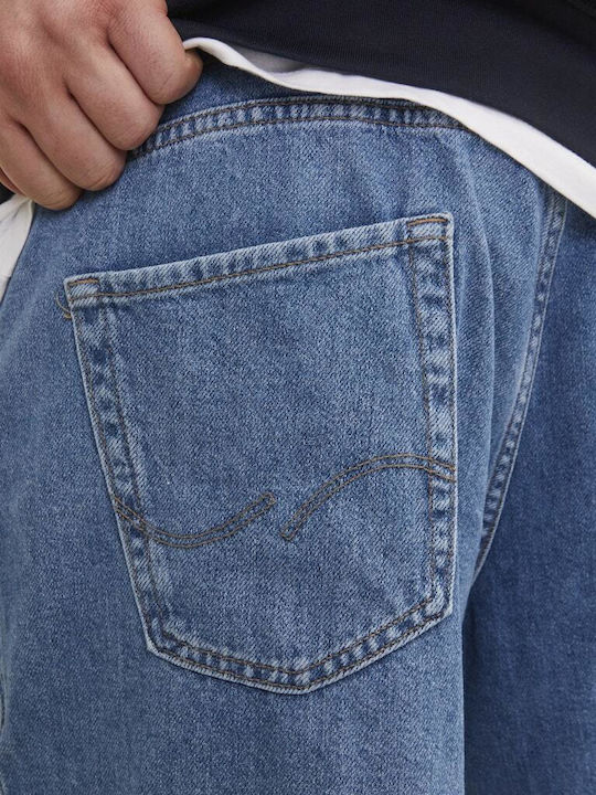 Herren Jeanshose Elastisches mit Entspannter Gerader Anwendung Blau